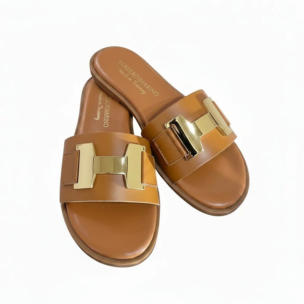 VERDEROSMARINO 4210 CU SLIDES IN PELLE by VERDEROSPARINO