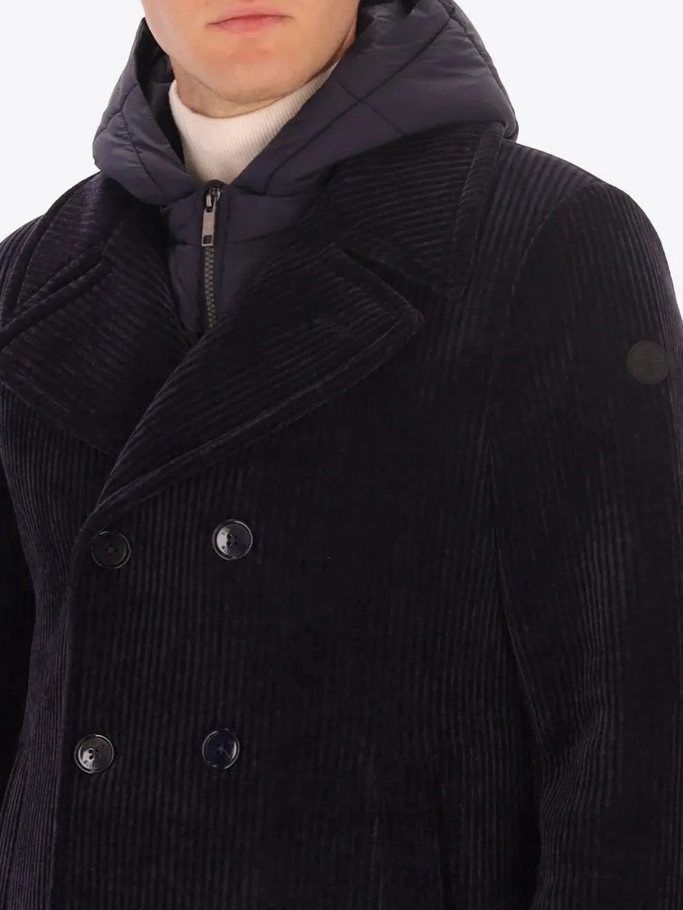 Distretto12 Peacoat Alba GB1510 T0499 Blu Navy - Primo Piano Dettagli