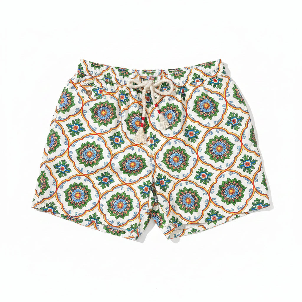 SAINT BARTH LIGHTING 70 07776L SWIM SUIT ULTRALIGHT SWIM SHORT 70'S PRINT MAJ ANTIQUE