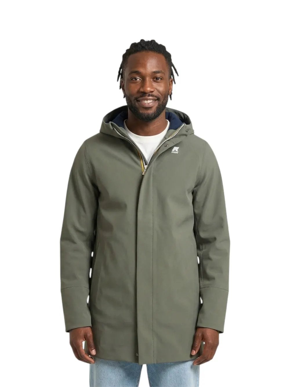 K-Way Marlyn Bonded K7126UW AF0 Green Blackish Indossato Dettaglio Spalla