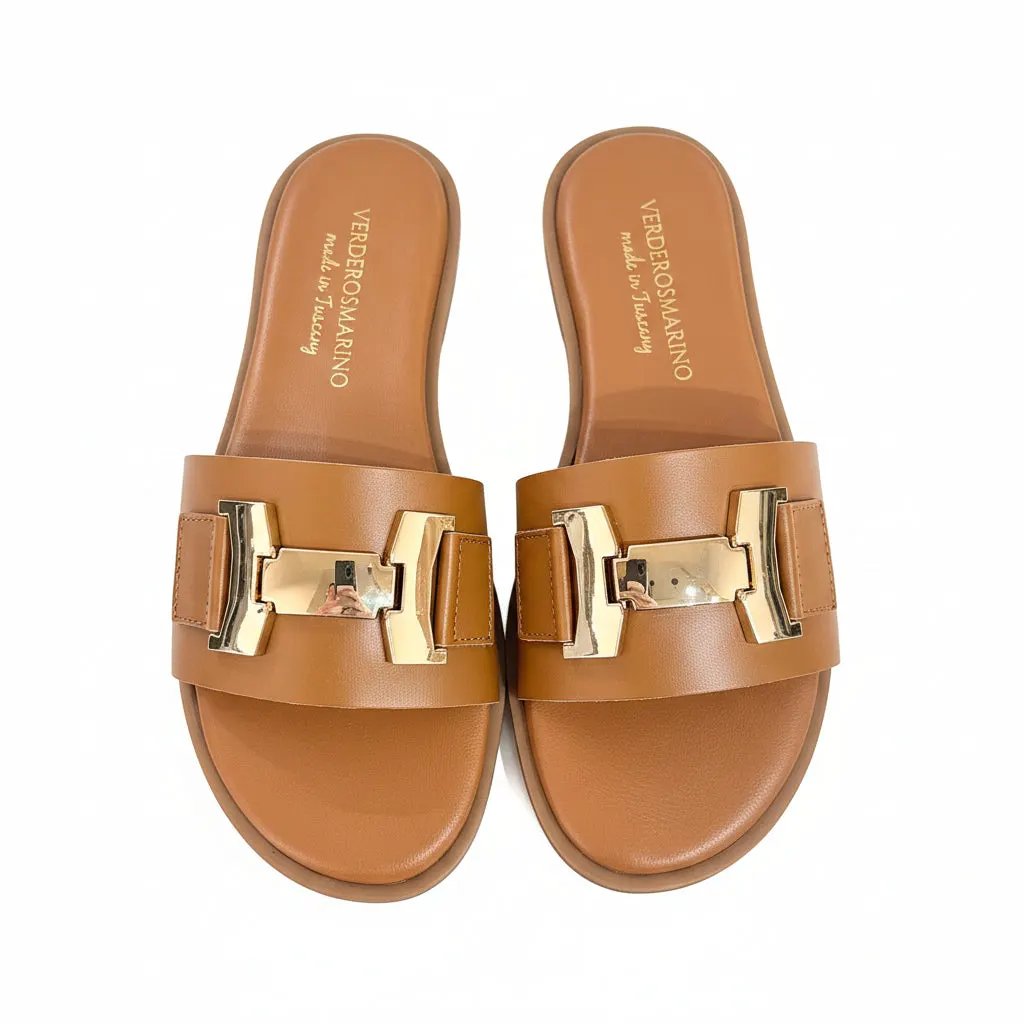 VERDEROSMARINO 4210 CU SLIDES IN PELLE by VERDEROSPARINO