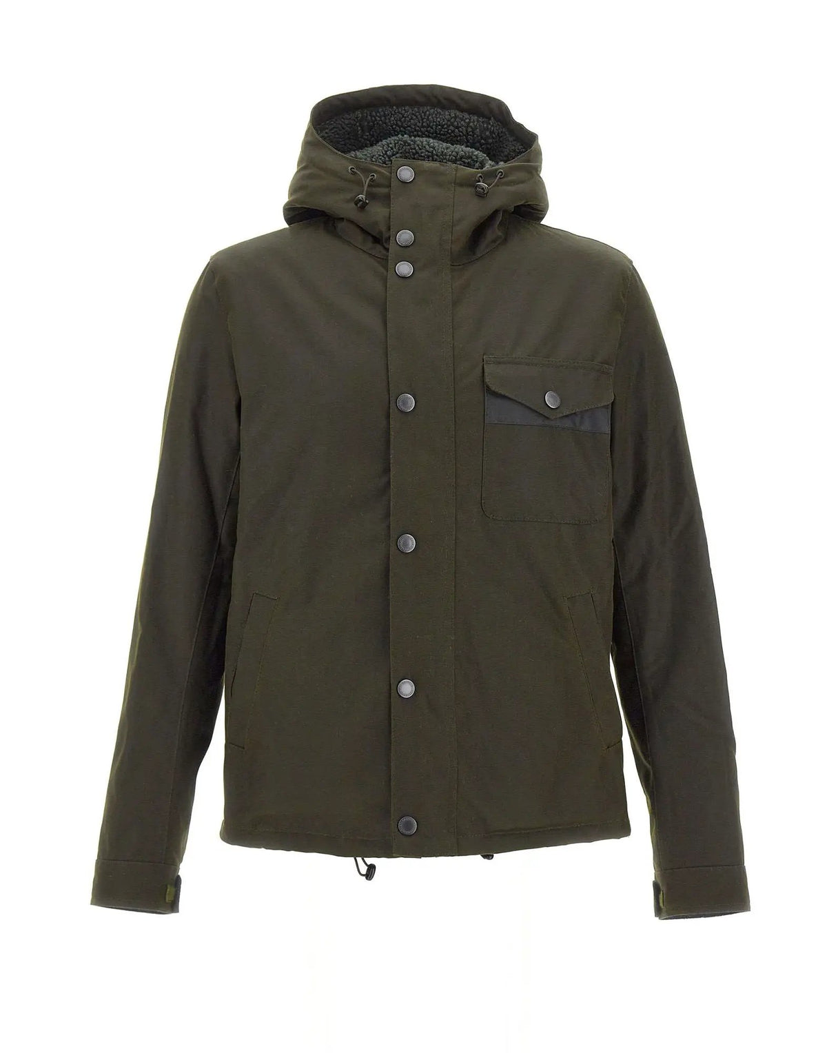 Giacca cerata Barbour Kevlar Wax MWX1372 OL51 Verde Oliva vista frontale