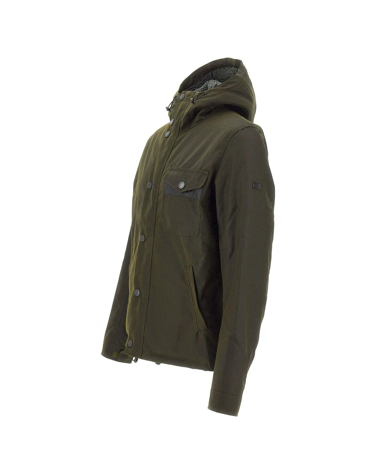 Giacca Barbour Kevlar Wax MWX1372 Verde Oliva vista retro