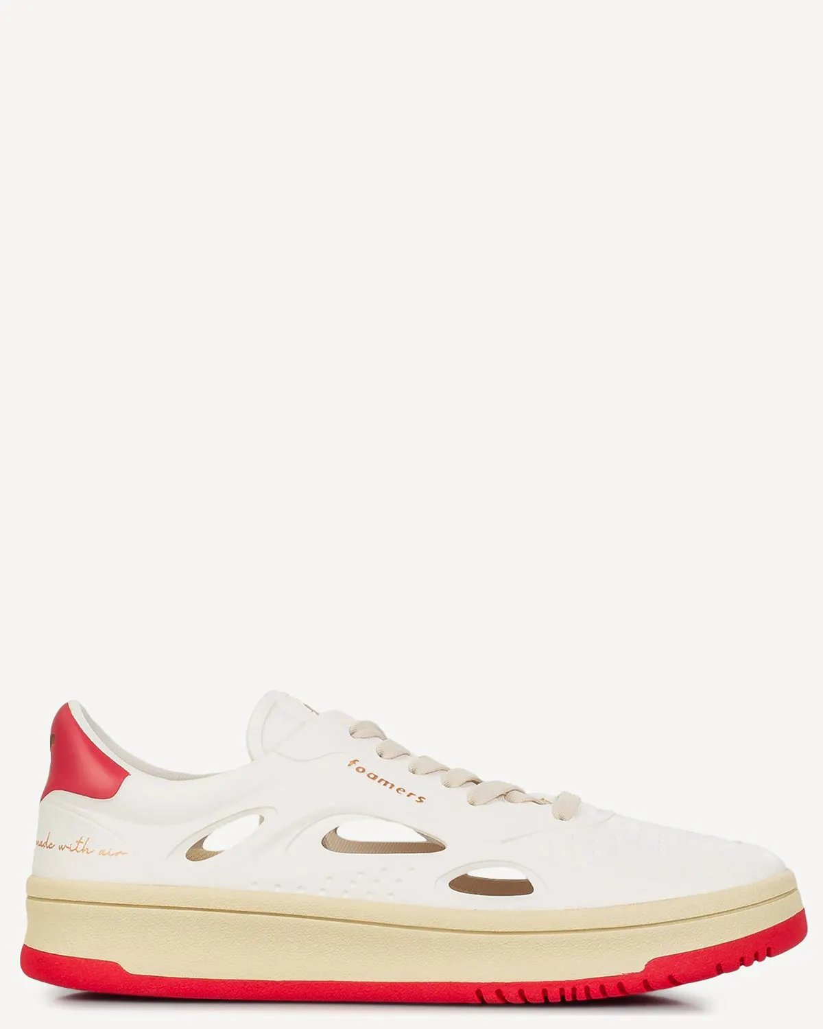FOAMERS F2 004 OFF WHITE RED SNEAKER Sneakers in gomma EVA by FOAMERS