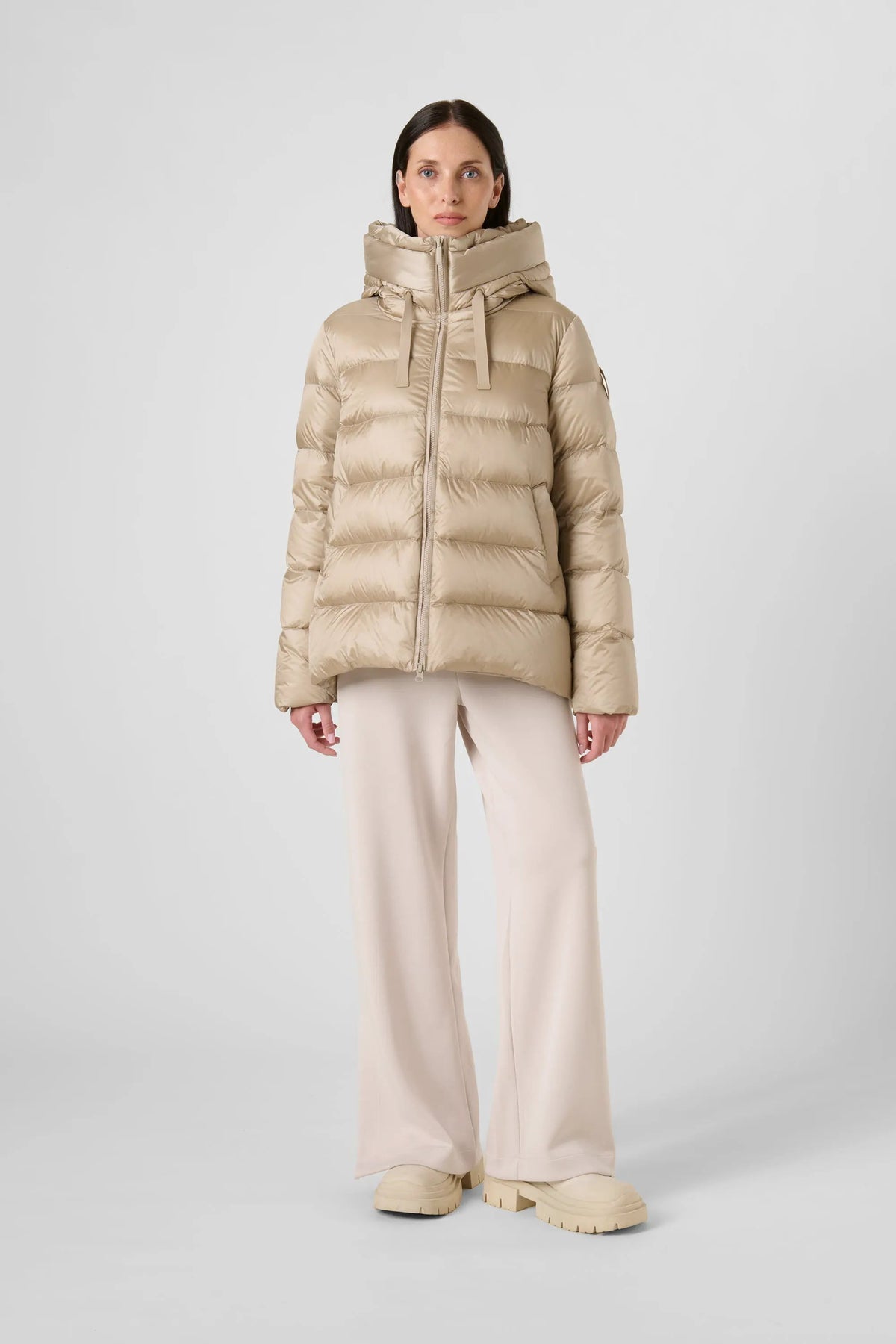 Rome jacket - Piumino in nylon lucido - GW6012TDLC6 - Oyster Shell (170) dettaglio 3