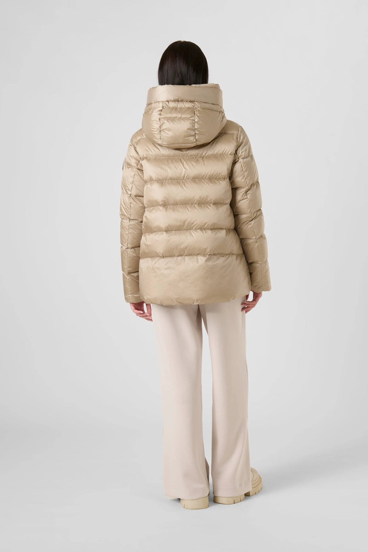 Rome jacket - Piumino in nylon lucido - GW6012TDLC6 - Oyster Shell (170) dettaglio 4