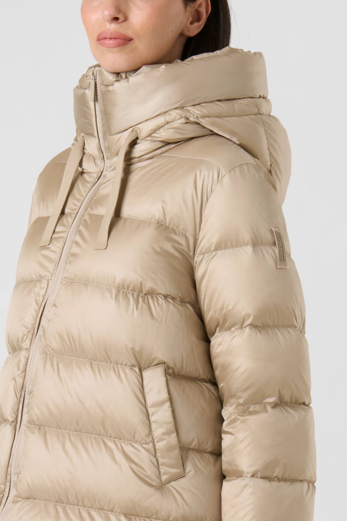 Rome jacket - Piumino in nylon lucido - GW6012TDLC6 - Oyster Shell (170) indossato