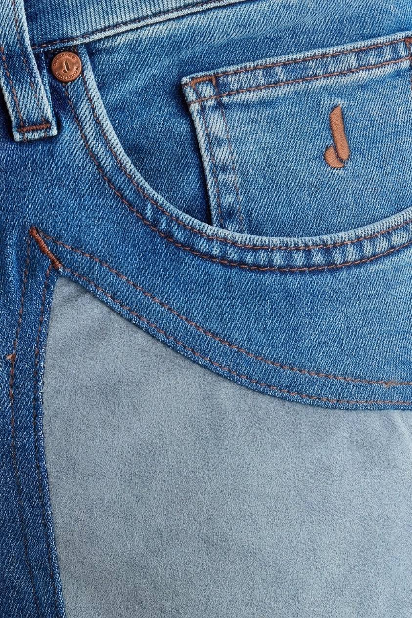 JECKERSON PA077JOHN002 DENI043 D148D JEAN JOHN 5 POCHES ÉCUSSON ALCANTARA POUSSIÈRE