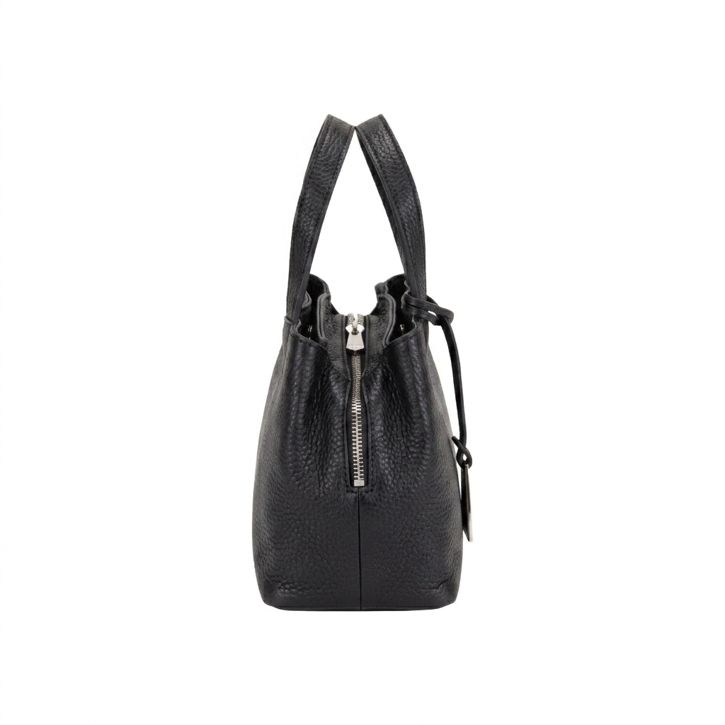 Pelletteria Veneta D26314-NERO HAND BAG Borsa a mano in pelle martellata