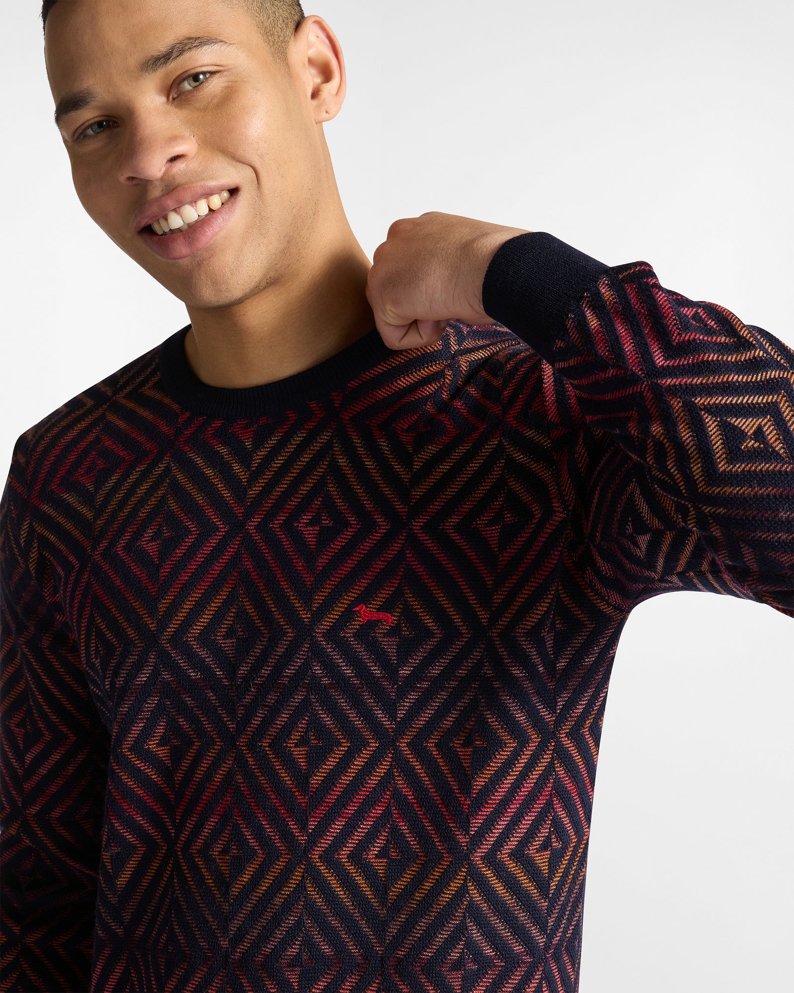 Harmont&Blaine HRP846030277 801  KNIT PARICOLLO 3D FILO UNITO + STAMPATO