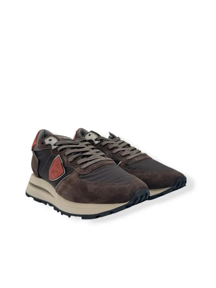 Sneakers Uomo Philippe Model Tropez Haute Marrone Mattone TKLU N002 - Vista laterale interna
