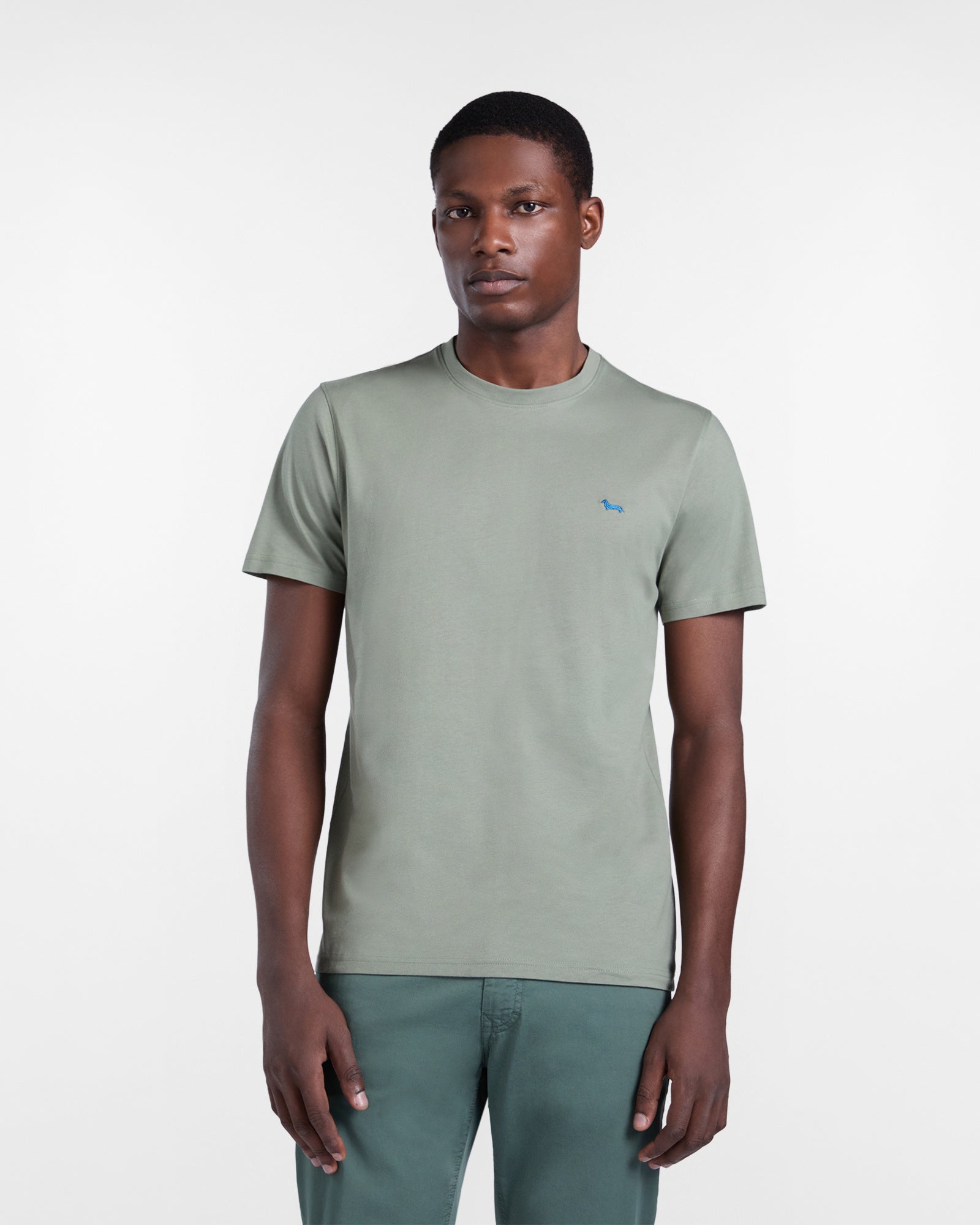 T-shirt basic Harmont&Blaine INQ001021055 631, morbido tessuto in cotone, colore neutro, stile classico e versatile.