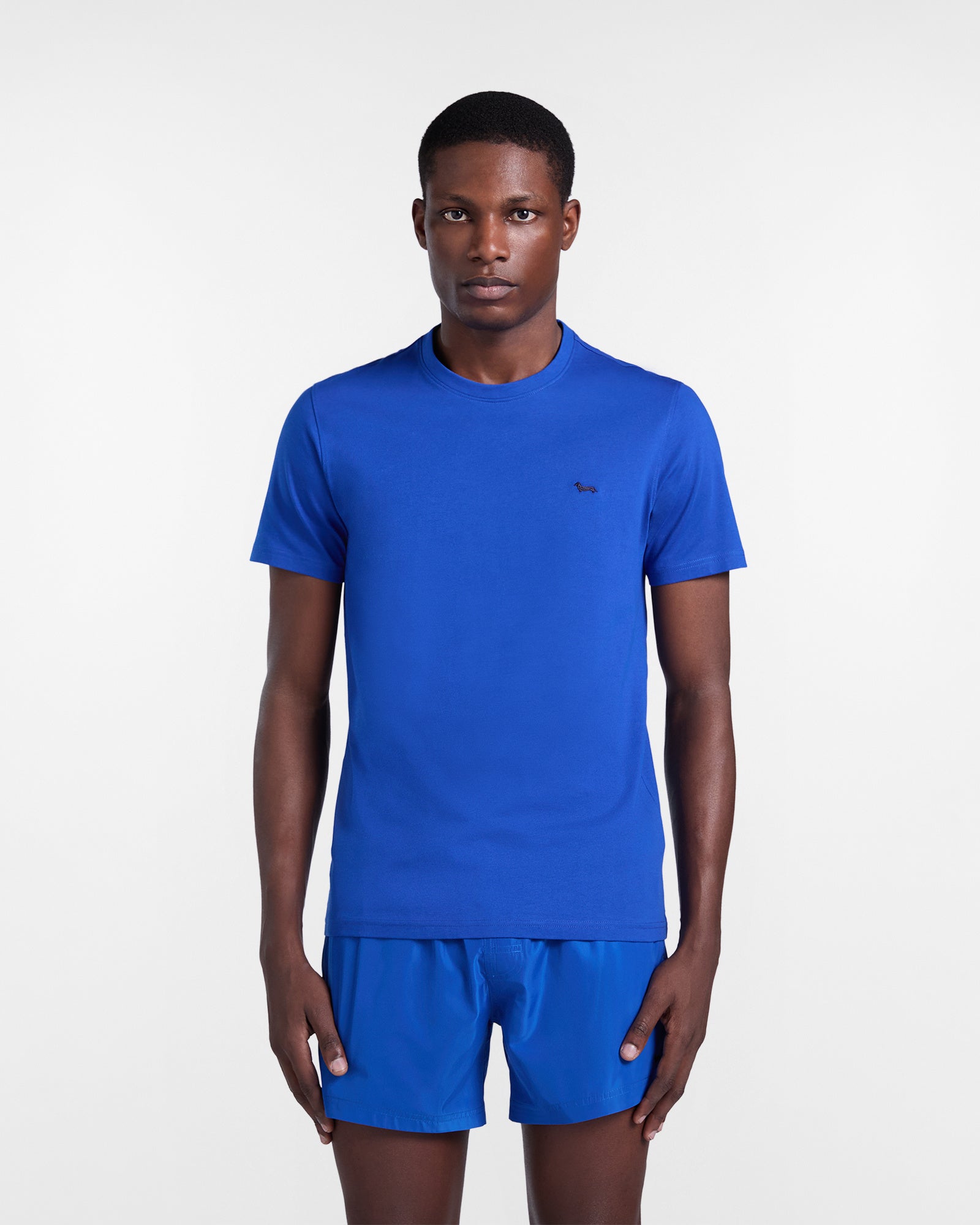 Maglietta basic Harmont&Blaine INQ001021055 844, tessuto morbido, colore neutro, dettaglio del logo sulla parte anteriore