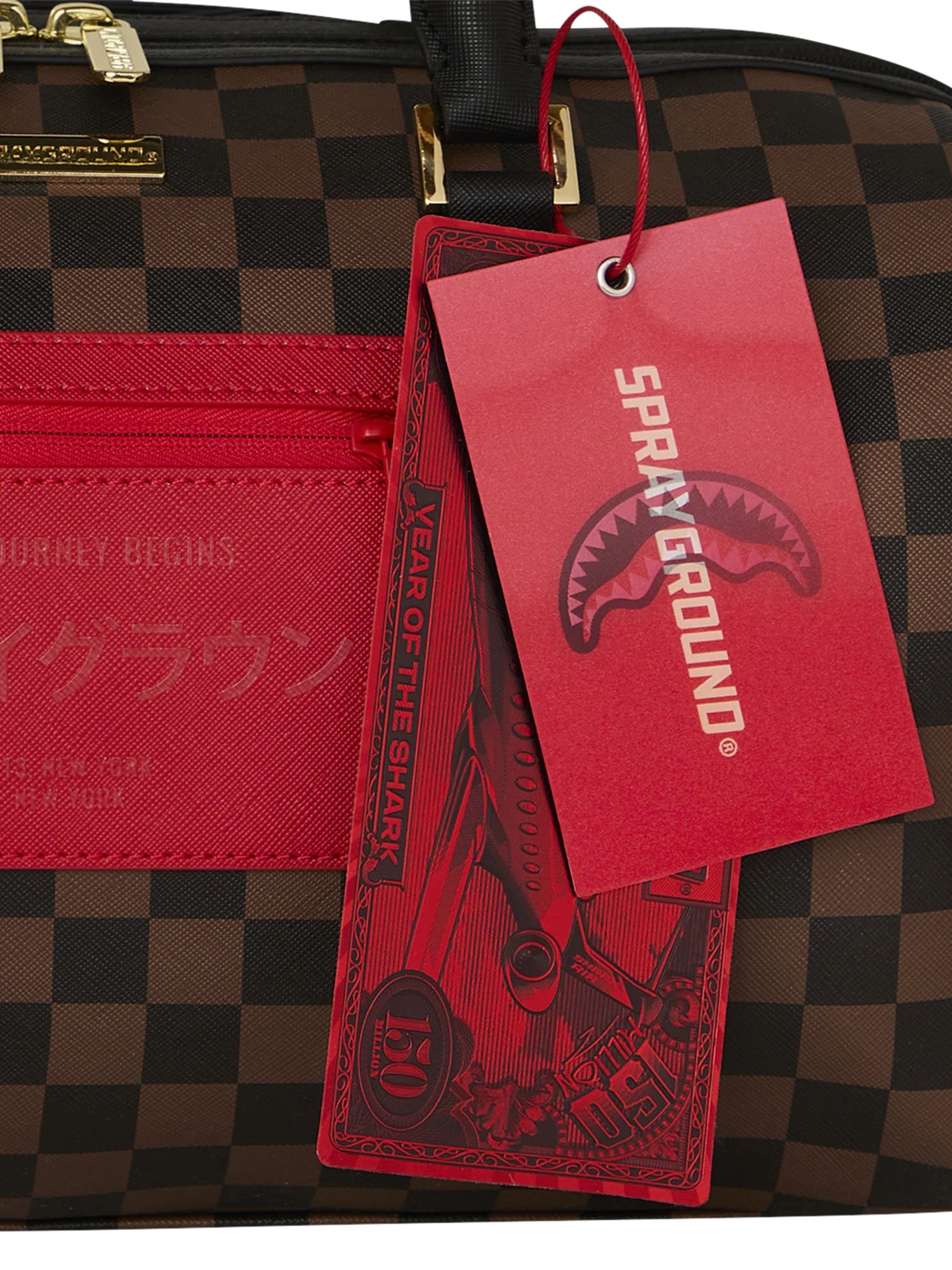 SPRAYGROUND D8898 HAND BAG RED REDEMPTION MINI DUFFLE