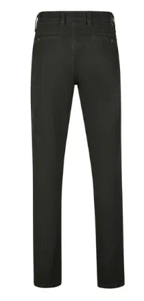 Pantaloni uomo neri eleganti, vista posteriore, abbigliamento moda maschile