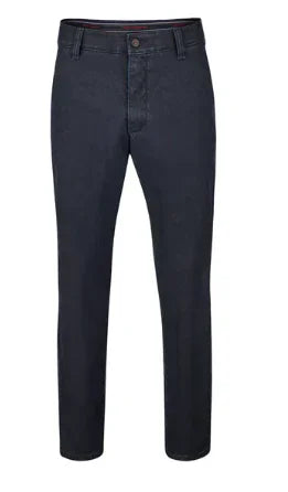Pantalone uomo blu scuro elegante, taglio classico, abbigliamento moda uomo