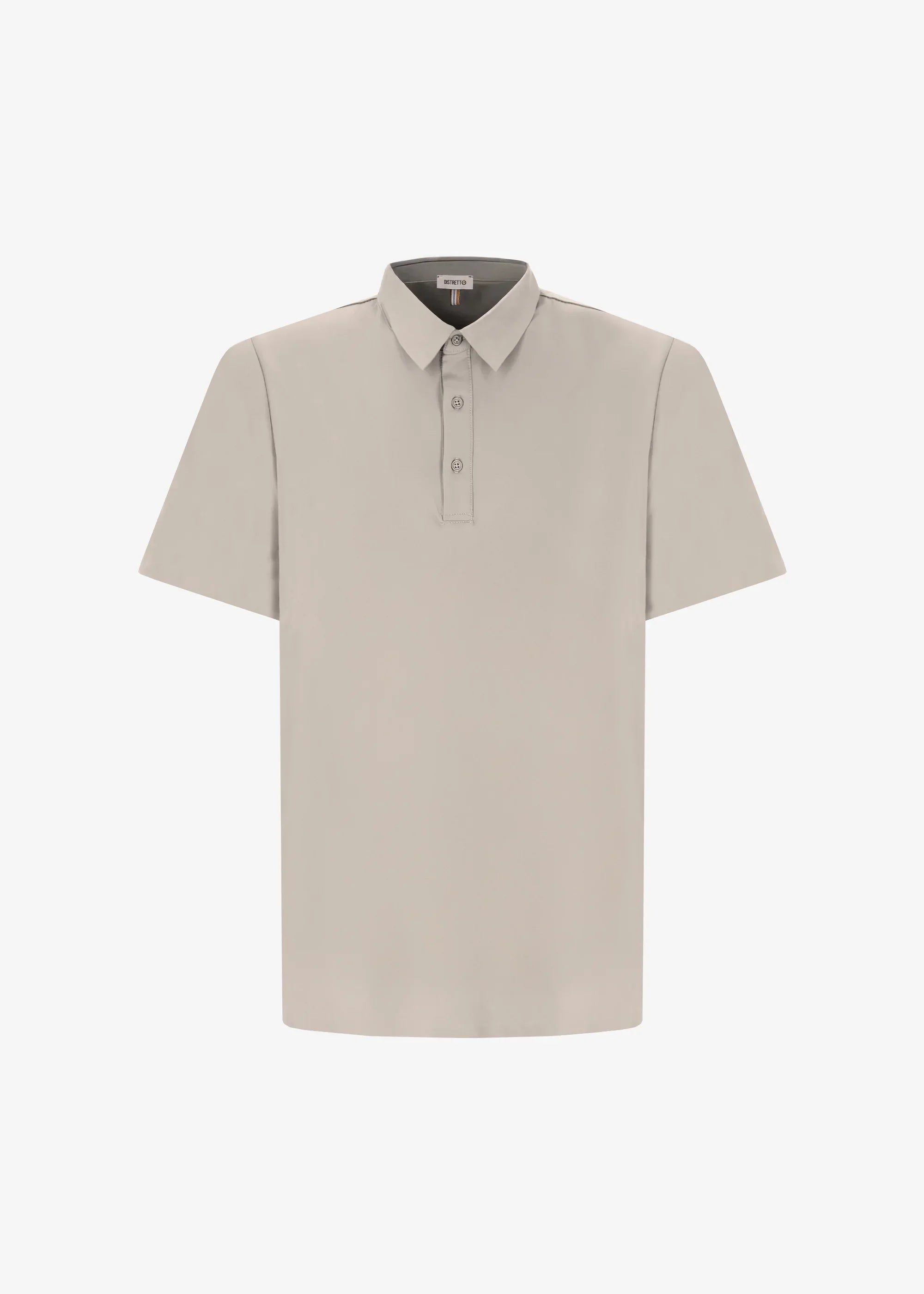 Polo uomo manica corta grigio chiaro in jersey, colletto classico e bottoni, stile casual elegante