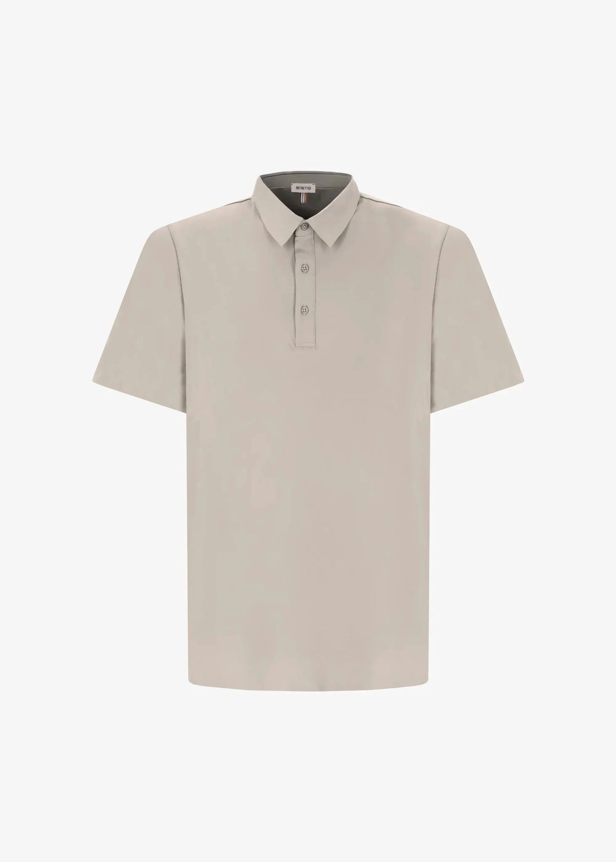 Polo uomo manica corta grigio chiaro in jersey, colletto classico e bottoni, stile casual elegante