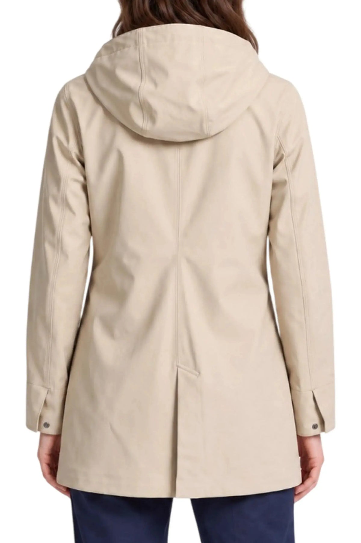 K-WAY Mathy Bonded K2148BW - Beige Cashmaere / Blu - dettaglio colletto e chiusura
