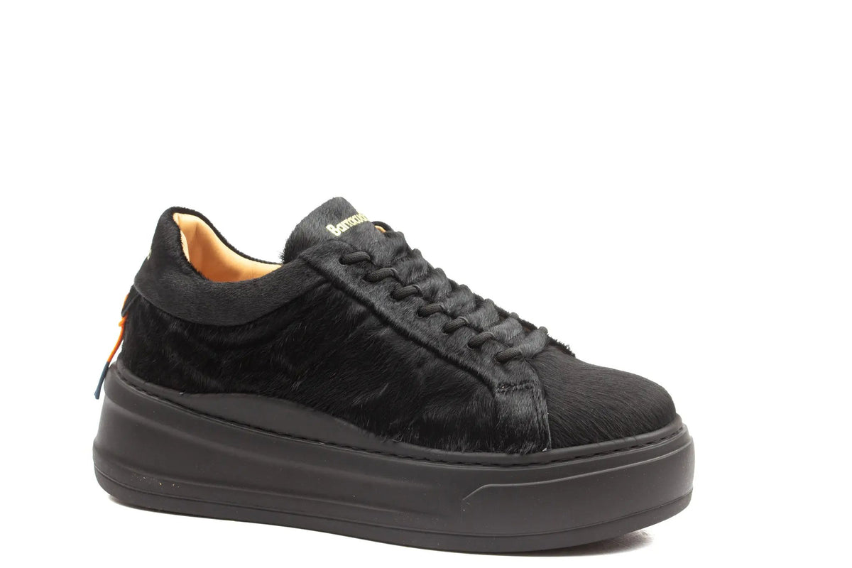 Sneaker Barracuda Mary Lou BD1625A V2971 in cavallino nero vista laterale esterna