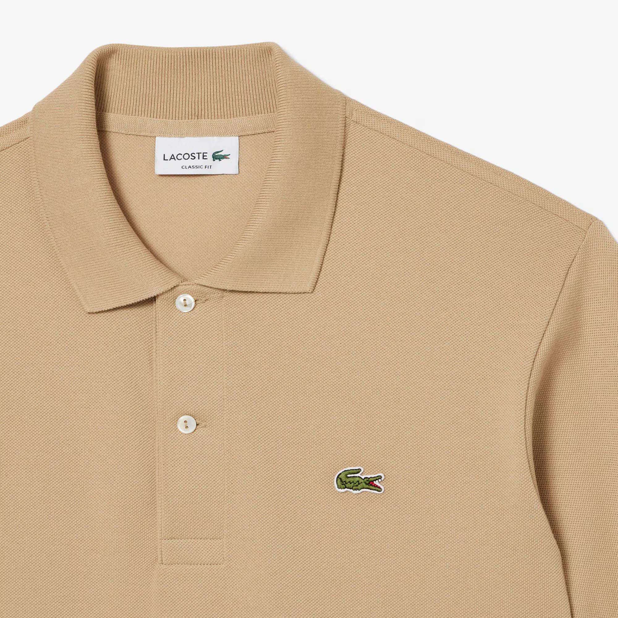 Polo classico Lacoste L.12.12 L1212_02S con colletto a coste e logo crocodile sul petto, in tessuto morbido e di alta qualità.