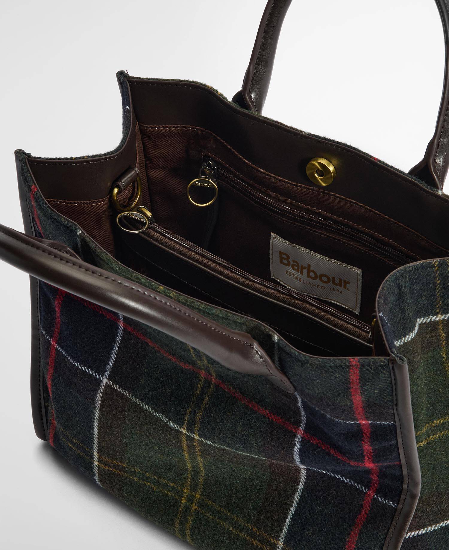 BARBOUR LBA0423 OL91 TOTE TURBERRY TARTAN TOTE