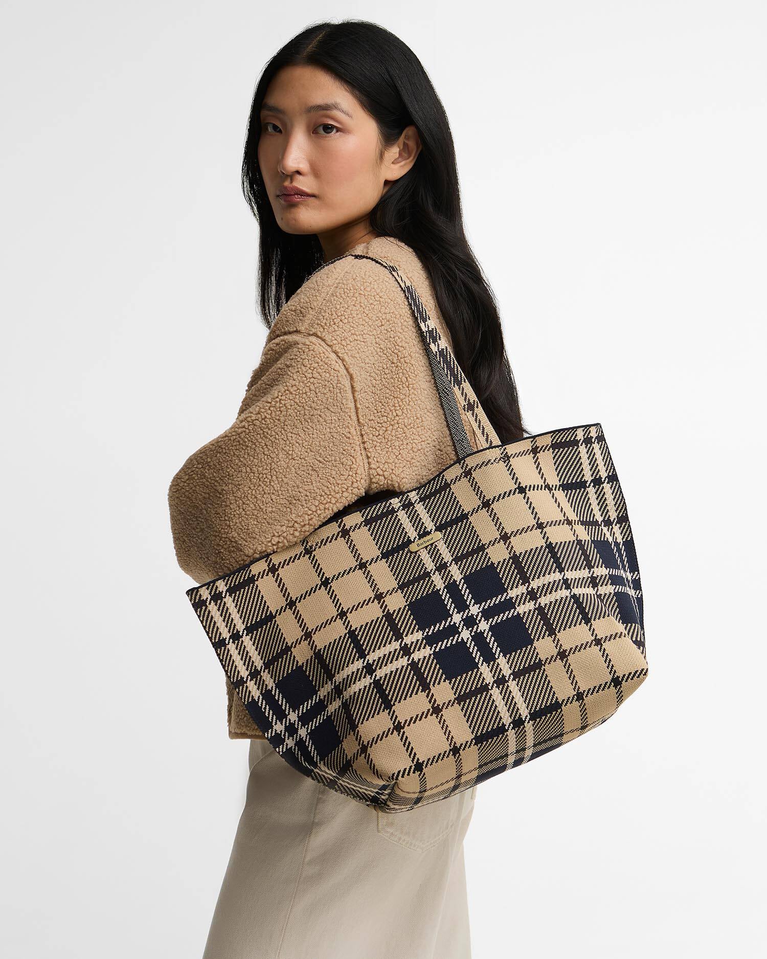 BARBOUR LBA0517 TN39 TOTE LAYLA TARTAN LARGE TOTE BAG