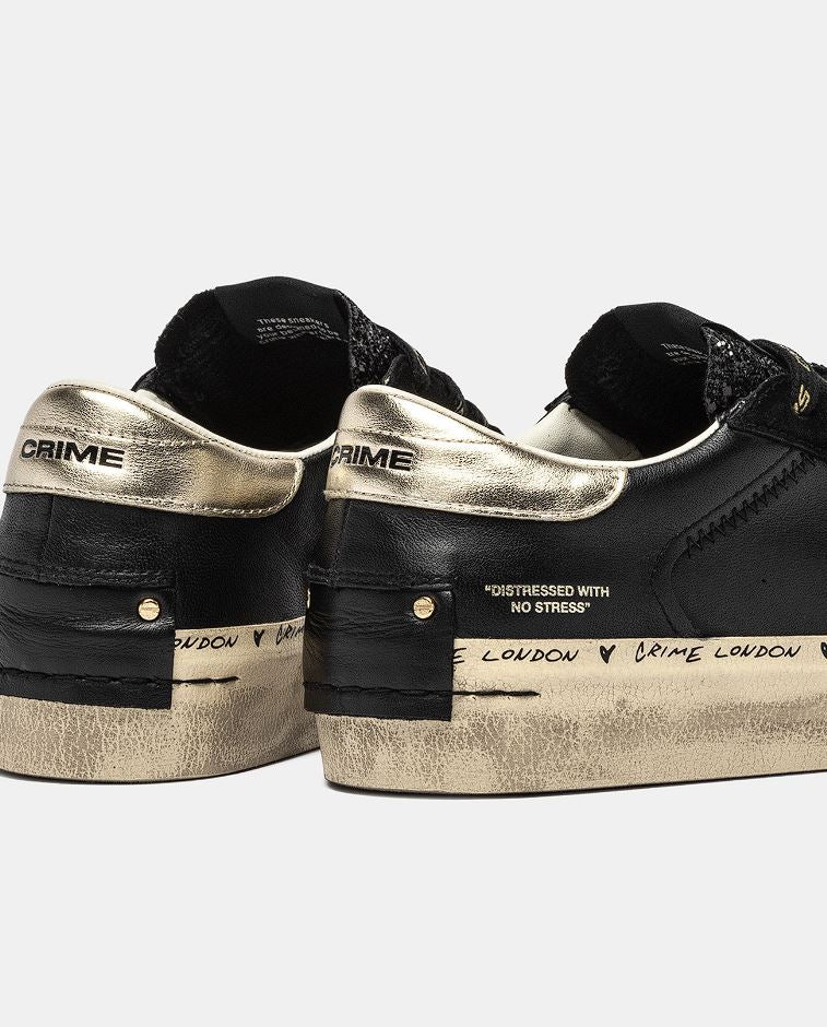 CRIME LONDON 25074AA8 20  DISTRESSED PLATFORM BLACK DUSK