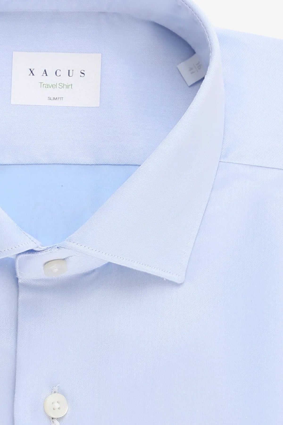 Camicia Xacus No Stiro WF658 11805 Cielo - Retro
