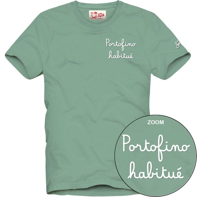 T-shirt Saint Barth Portofino Habitue con stampa portofino, tessuto morbido e design elegante, visibile davanti.