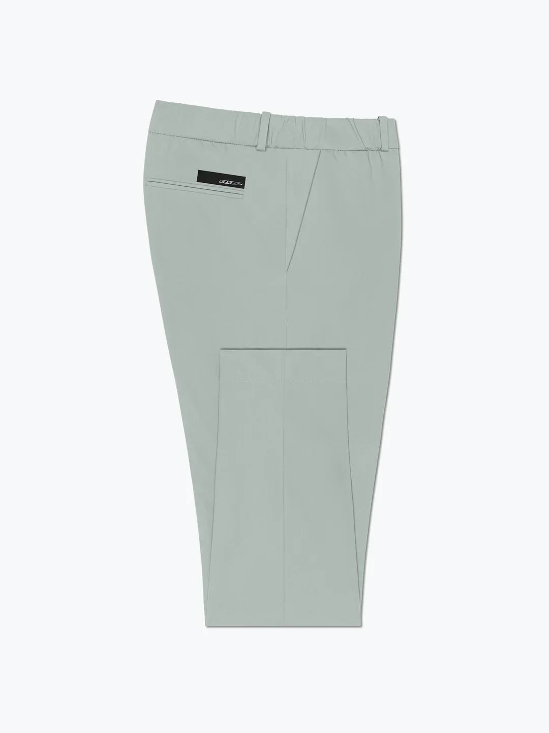 Pantaloni uomo eleganti verde chiaro, con elastico in vita e tasca posteriore.