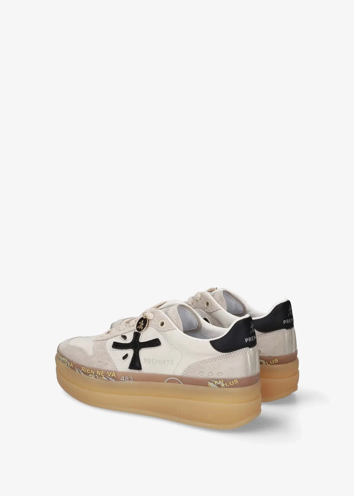 Premiata Micol 8569 Sneaker Donna Grigio - Vista posteriore con tallone