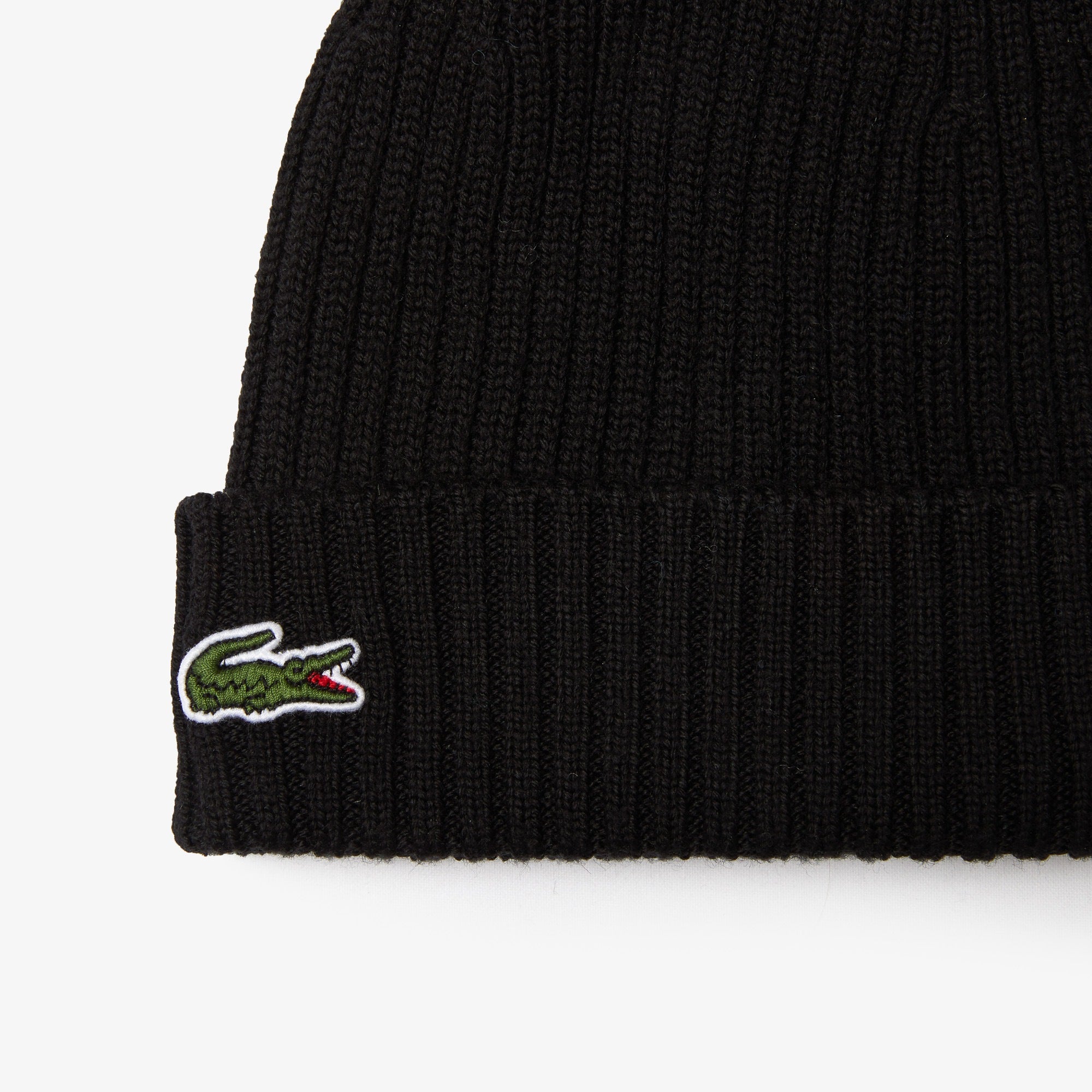 LACOSTE RB0001 031 BEANIE Berretto in lana spazzolata a costine