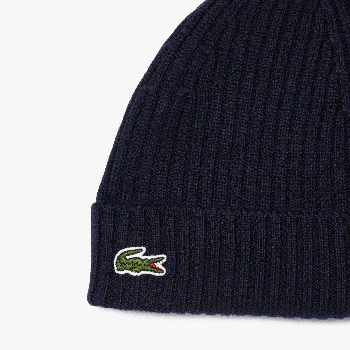 LACOSTE RB0001 166 BEANIE Berretto in lana spazzolata a costine by LACOSTE