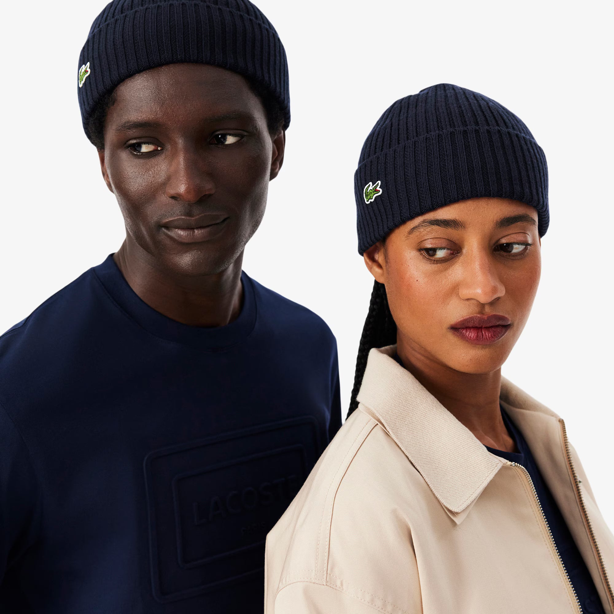 LACOSTE RB0001 166 BEANIE Berretto in lana spazzolata a costine