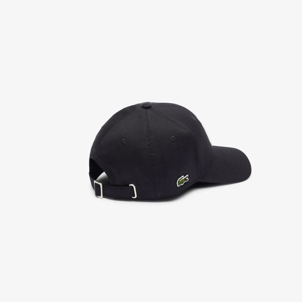 Cappellino da baseball nero uomo, chiusura regolabile, logo lato, sfondo bianco