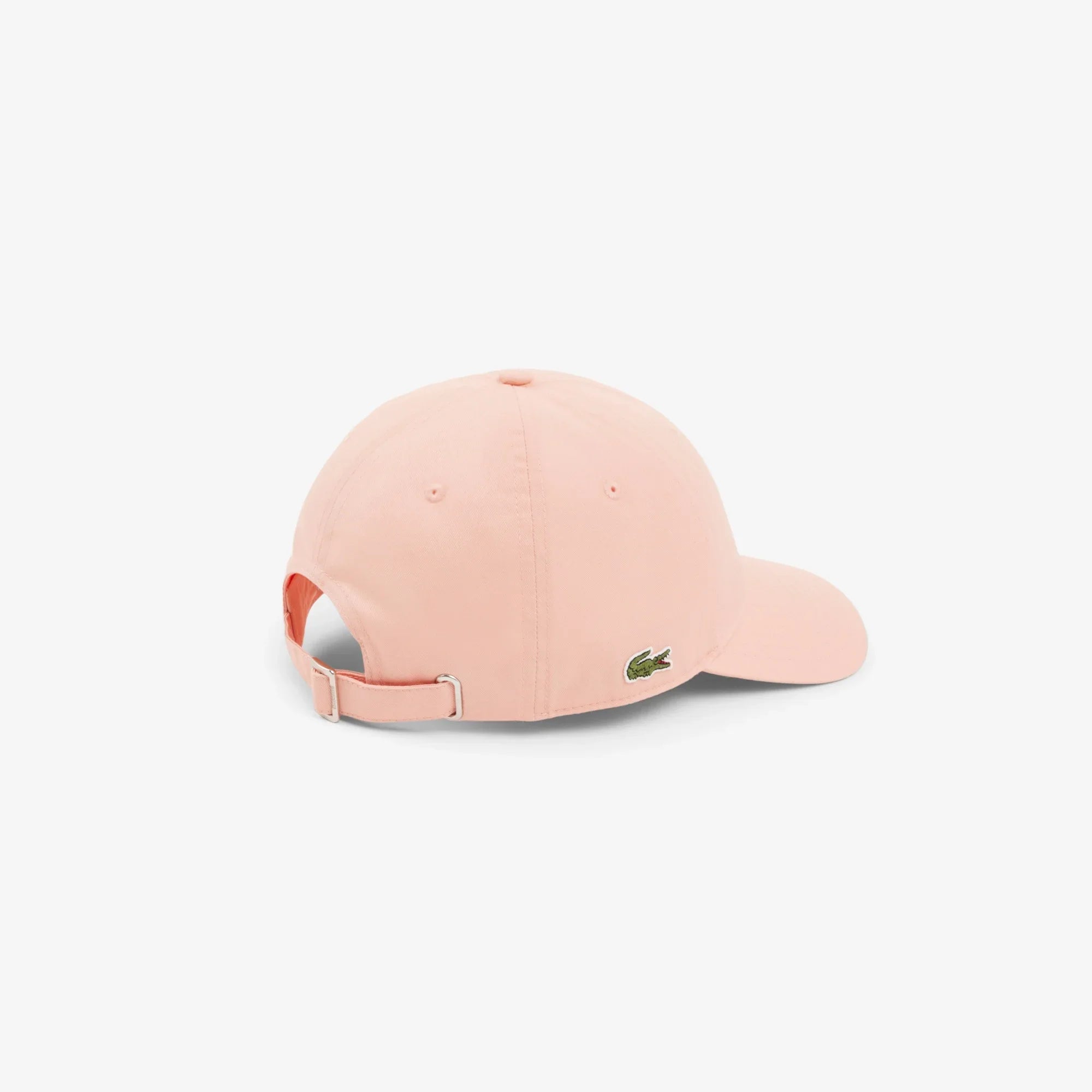 Cappellino da baseball rosa chiaro con cinturino regolabile e logo ricamato laterale.