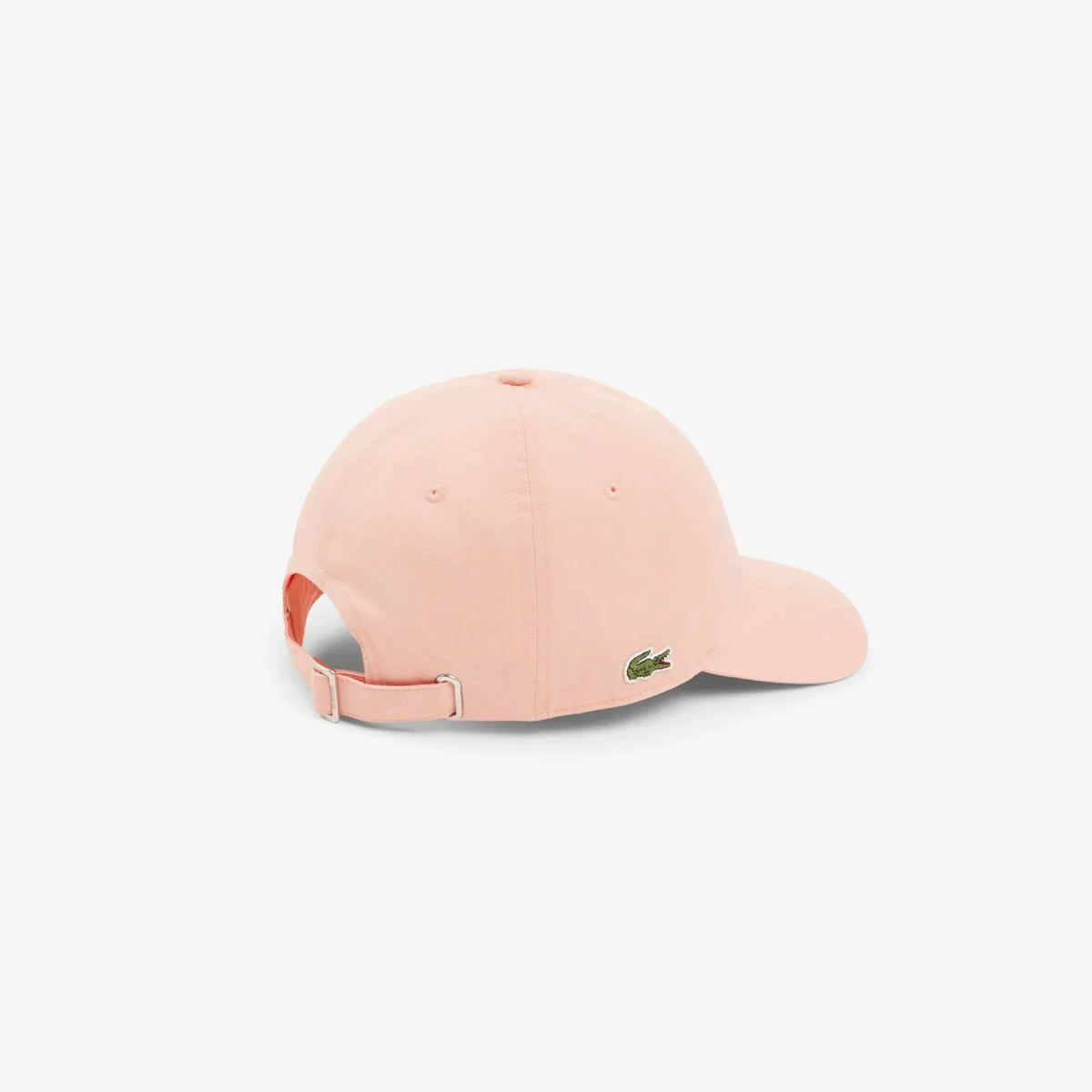 Cappellino da baseball rosa chiaro con cinturino regolabile e logo ricamato laterale.