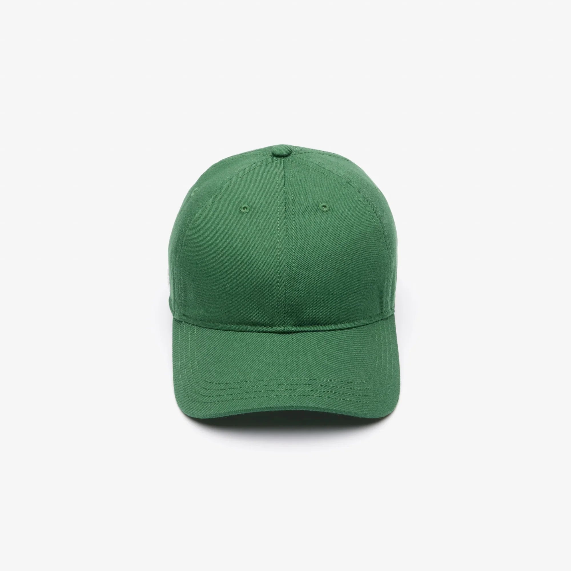 Cappellino verde da uomo in cotone, stile casual, fondo bianco, accessorio moda