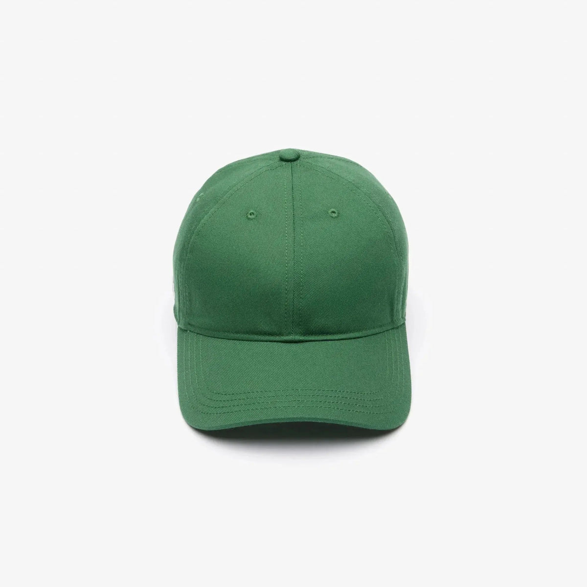 Cappellino verde da uomo in cotone, stile casual, fondo bianco, accessorio moda