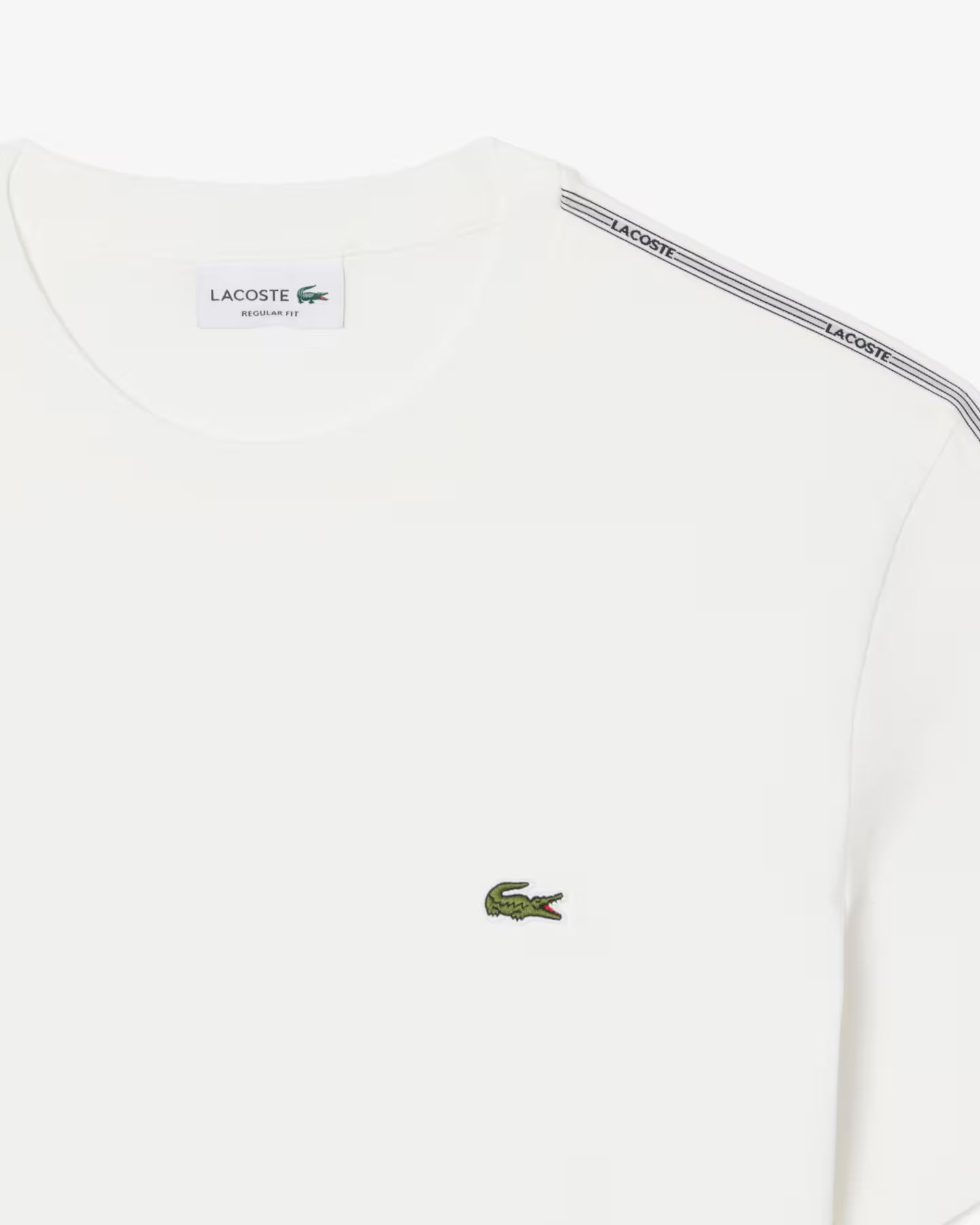 LACOSTE TH0888 70V T-SHIRT con fascia a righe con marchio