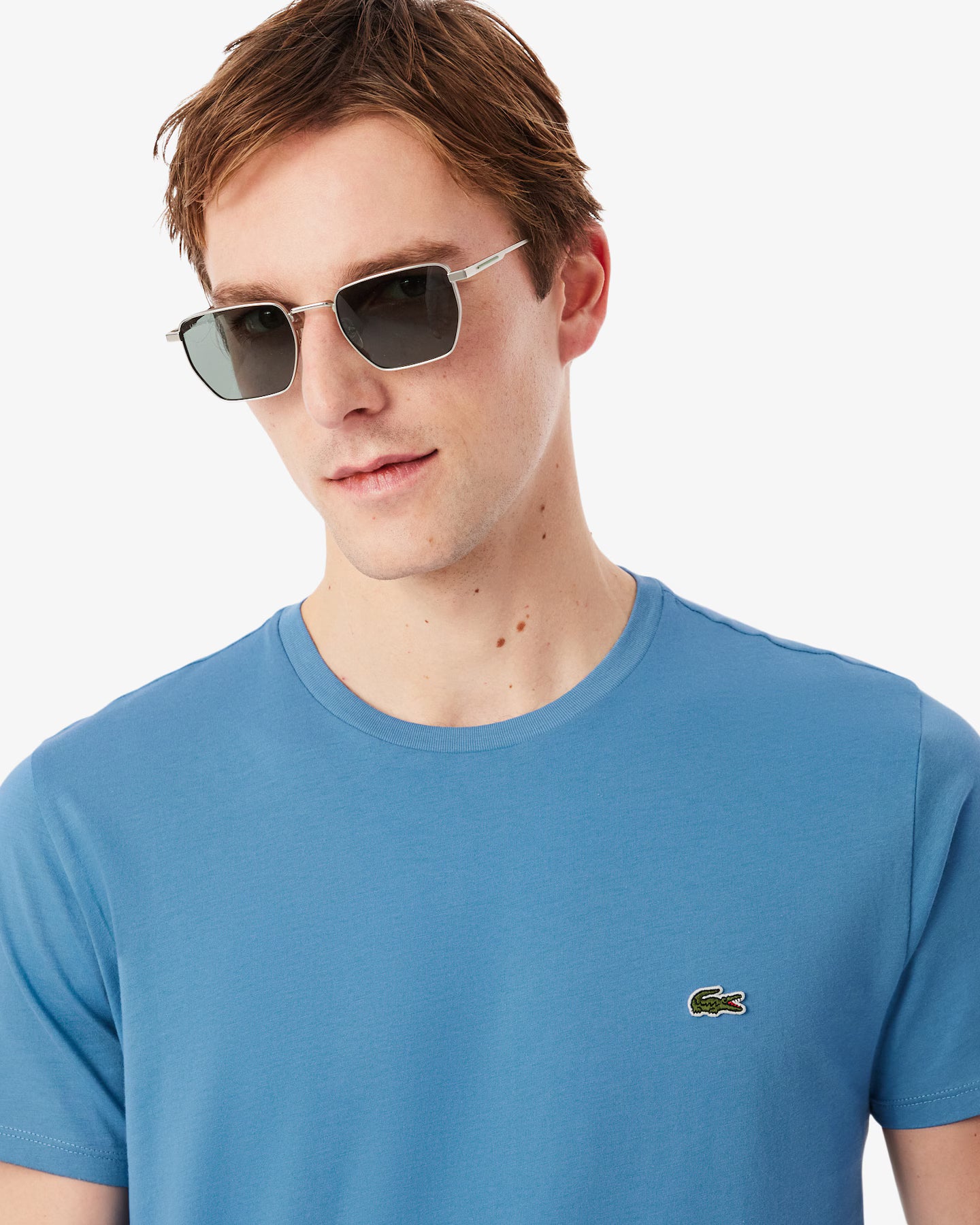 LACOSTE TH6709 JBK T-SHIRT in cotone Pima