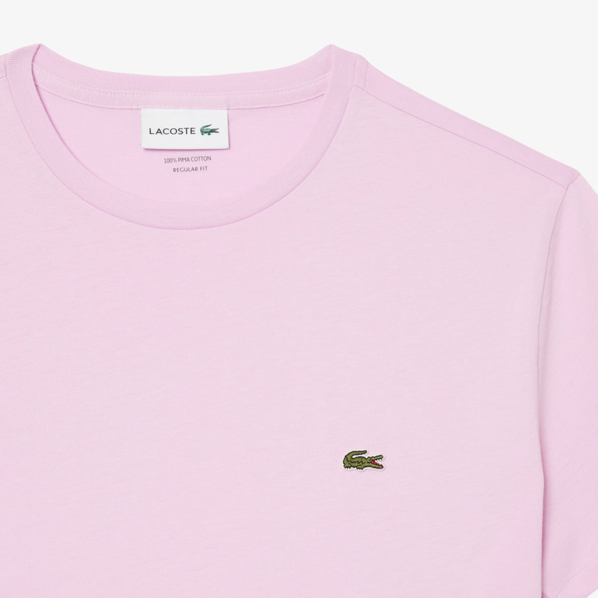 Maglietta LACOSTE TH6709 Z4H in cotone Pima, vista frontale, con logo ricamato, tessuto morbido e confortevole.