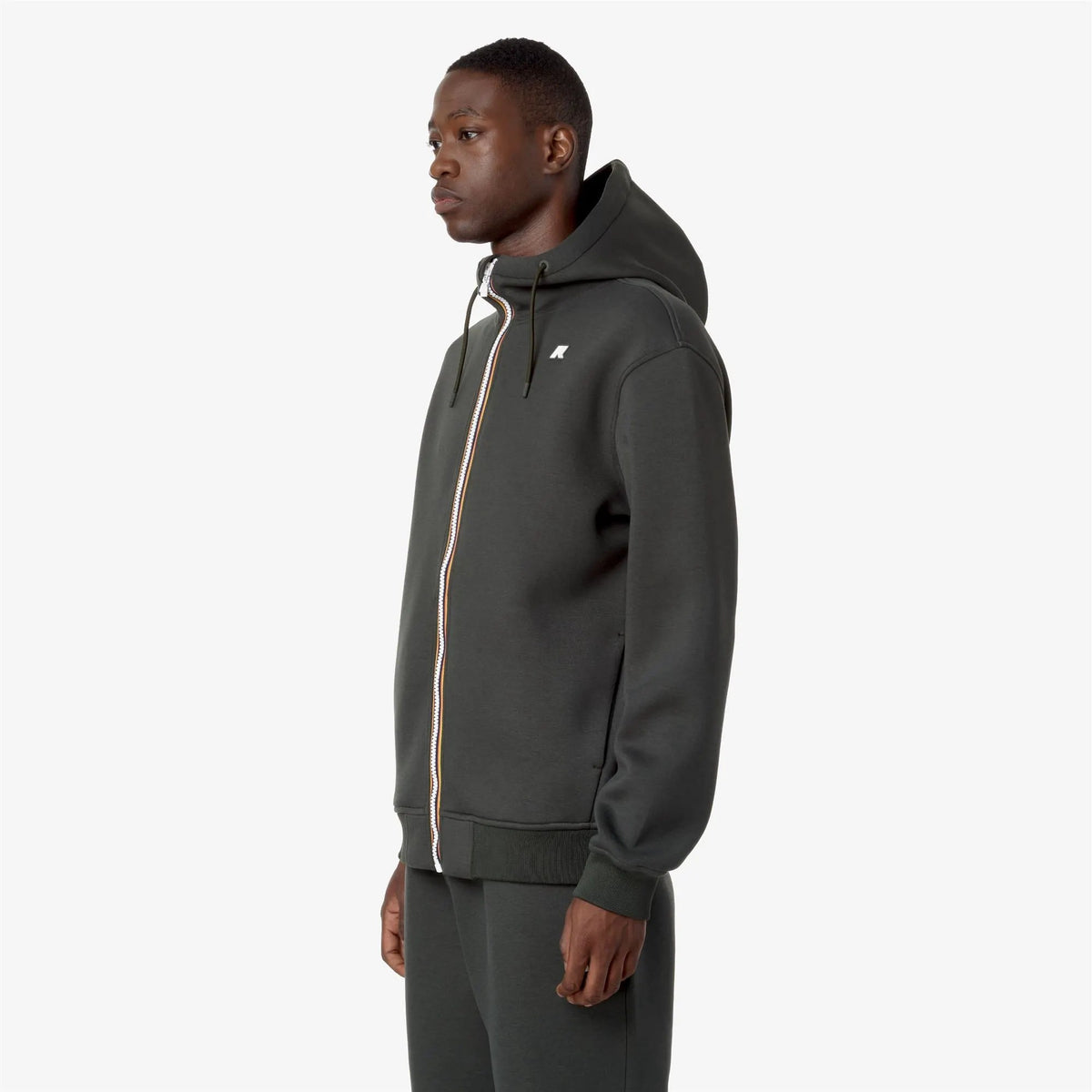 Fleece MAN RAINER SPACER Jacket GREEN BLACKISH - Dettaglio logo e tessuto