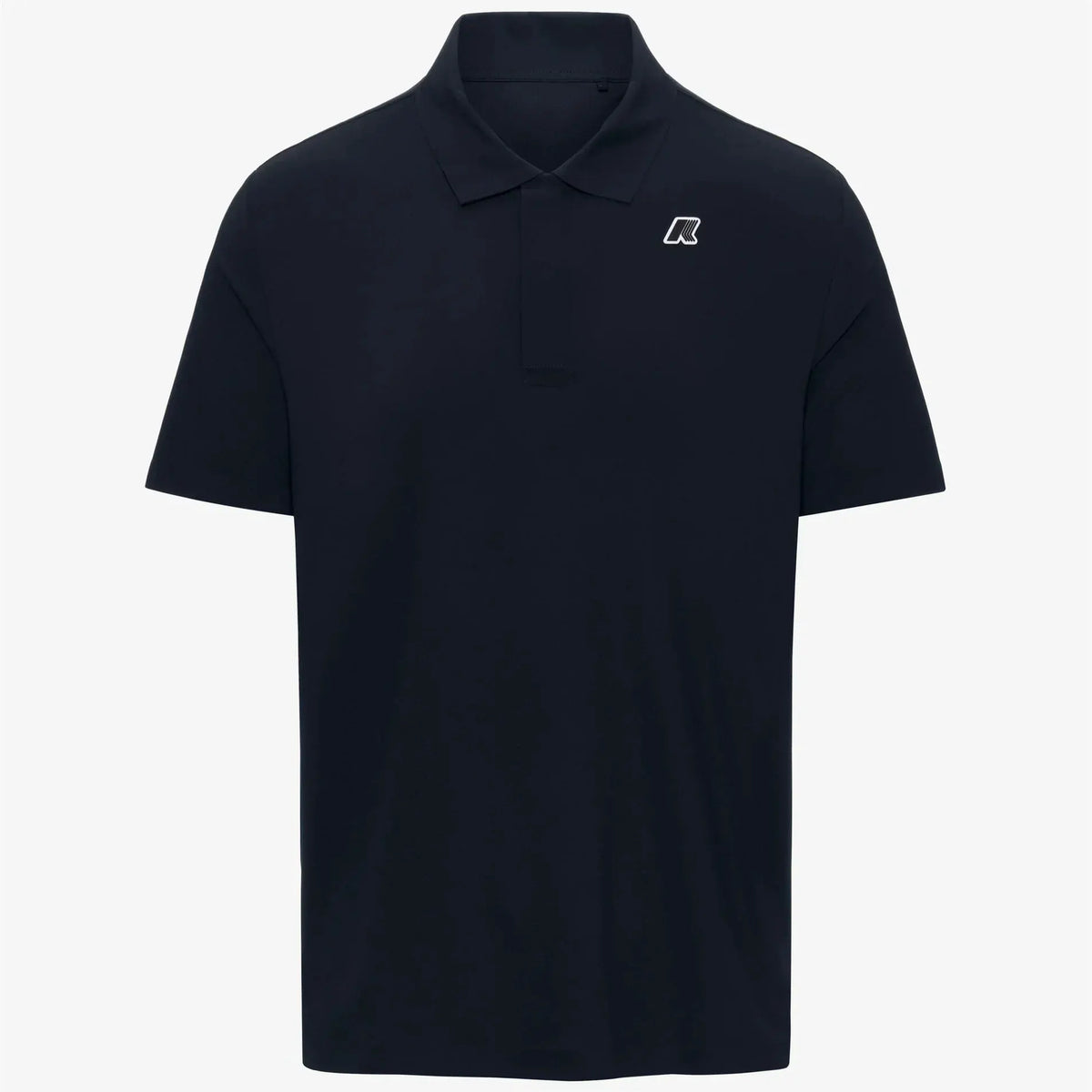 Polo uomo nera manica corta con logo ricamato sul petto, stile casual elegante