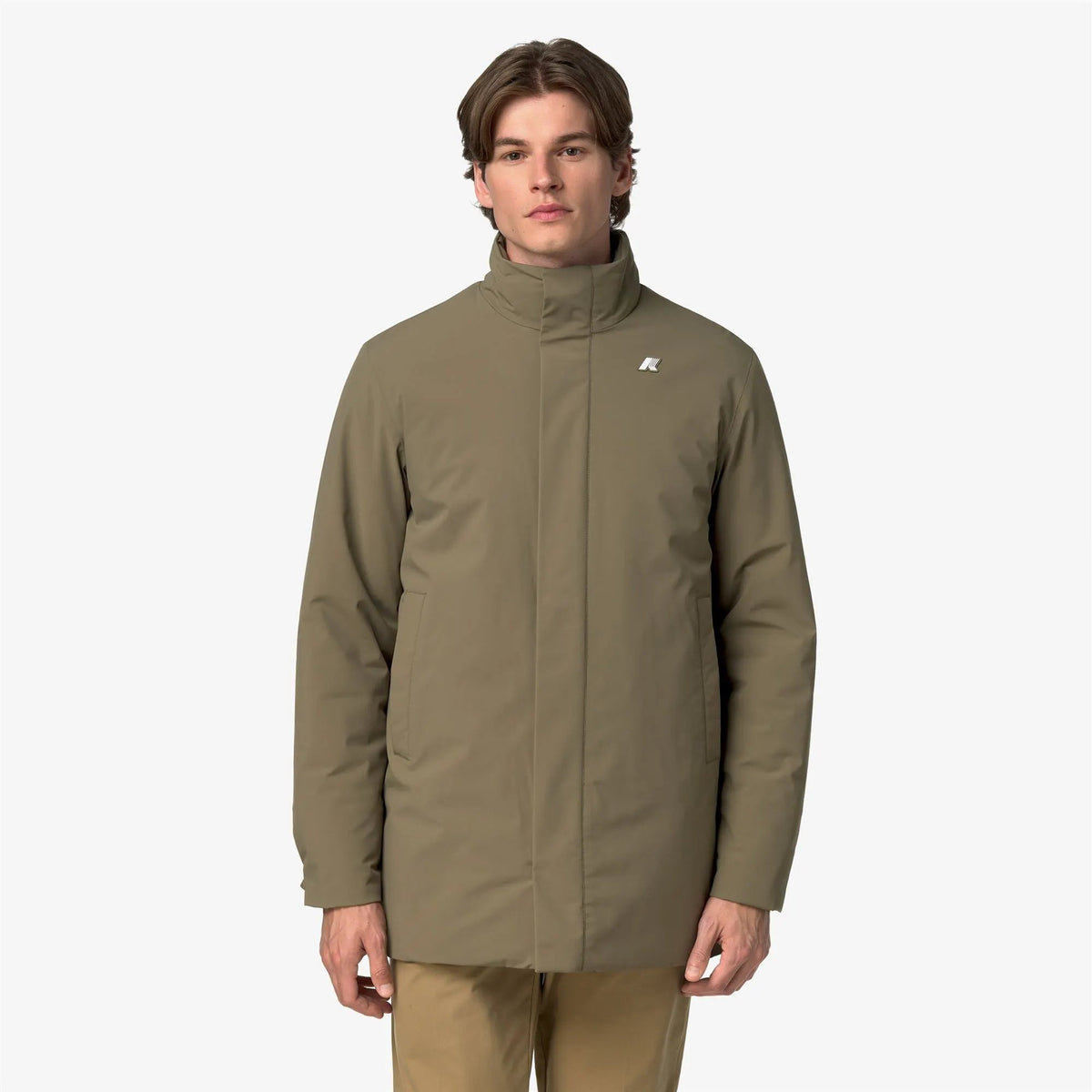 Giacca K-WAY Duke St Warm Green Army - Vista frontale intera