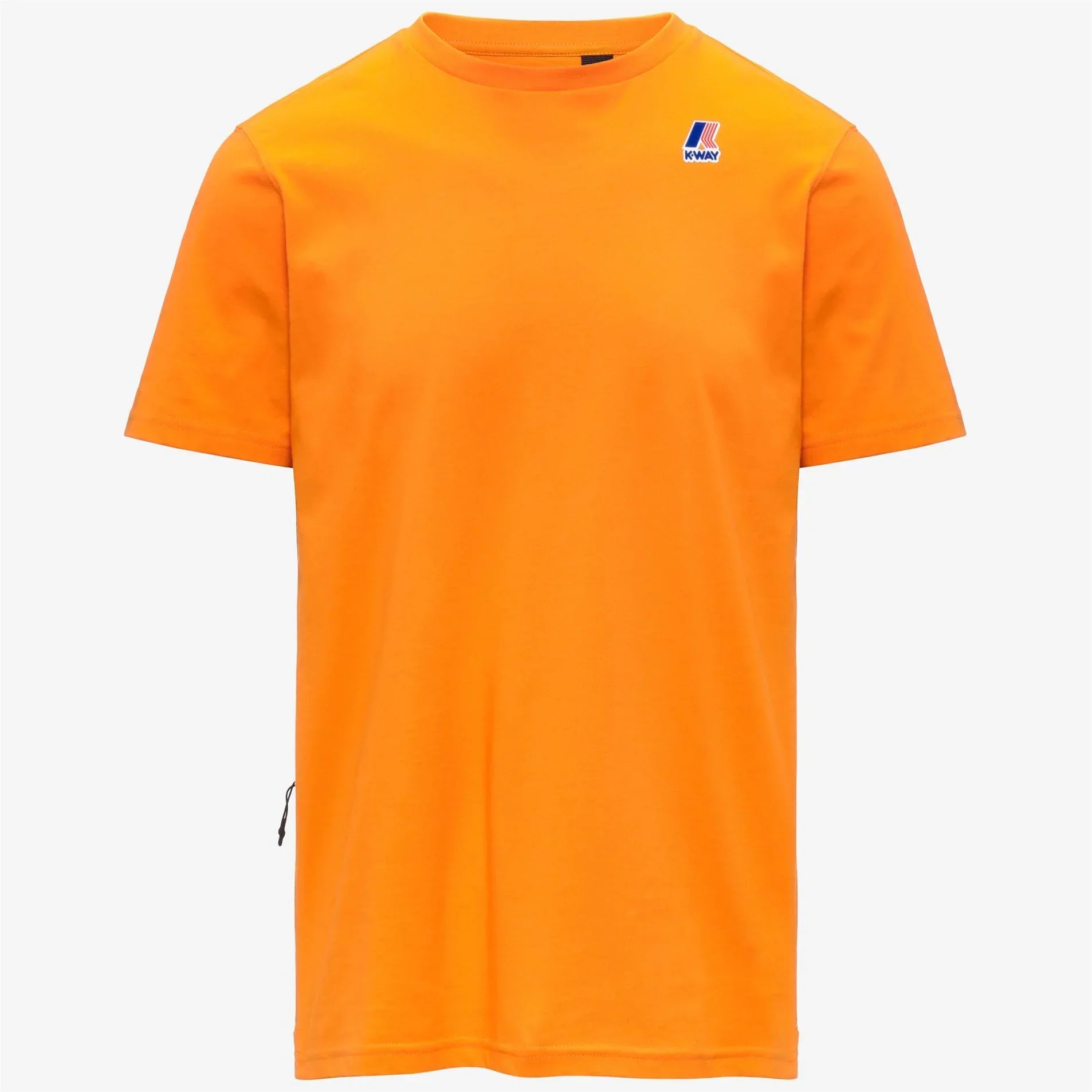 T-shirt arancione uomo in cotone con logo sul petto, design casual e manica corta.