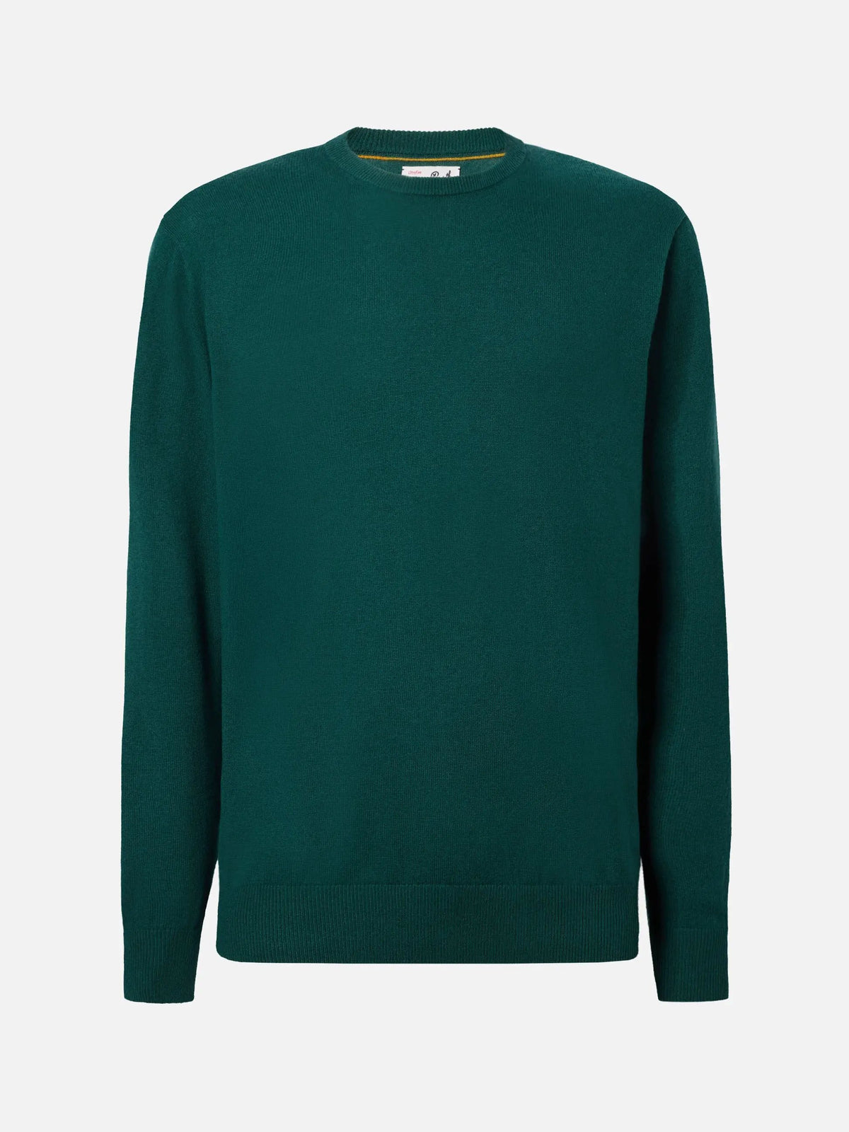 Maglione Regent Merino-Cashmere - Orlo e polsini a coste in British Green