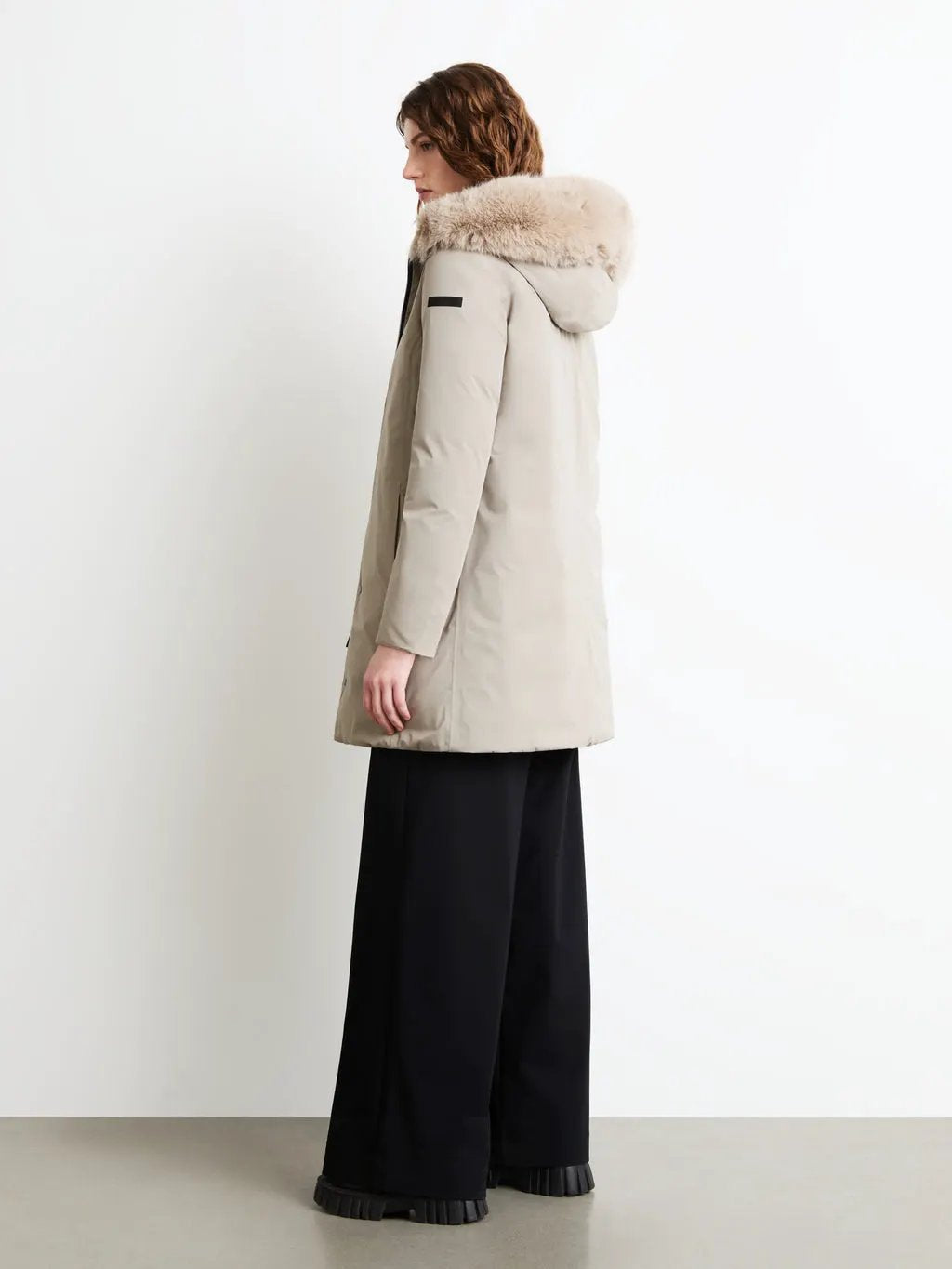 RRD Montecristo Long Fur Wom Jkt Sandal Dettaglio Manica e Logo