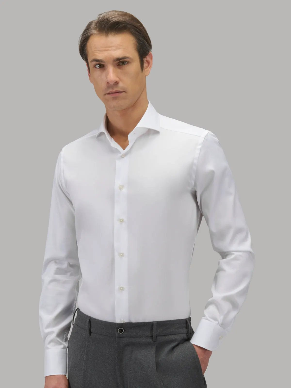 Camicia Uomo Xacus WF558 11805 Bianco - Dettaglio Polsino